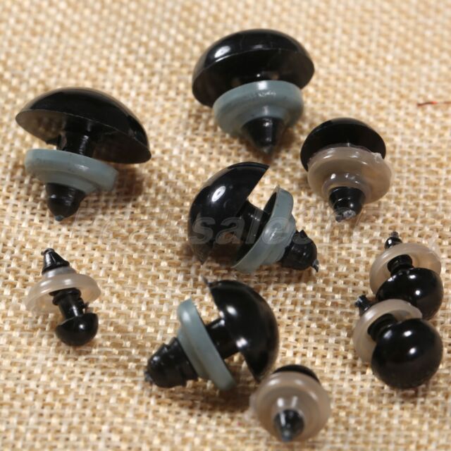 100/200/1000Pcs 6mm-20mm Black Plastic Safety Eyes Toy Teddy Bear Dolls Decor PN9249 100/200/1000Pcs 6mm-20mm Black Plastic Safety Eyes Toy Teddy Bear Dolls Decor PN9249