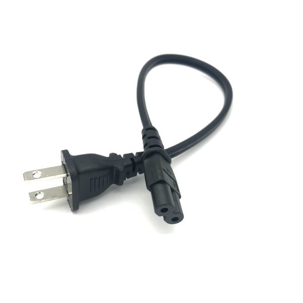 1Ft 2 Prong Figure 8 AC Power Cord Cable US Plug for PS3 Slim PS4 Laptop Adapter eBay