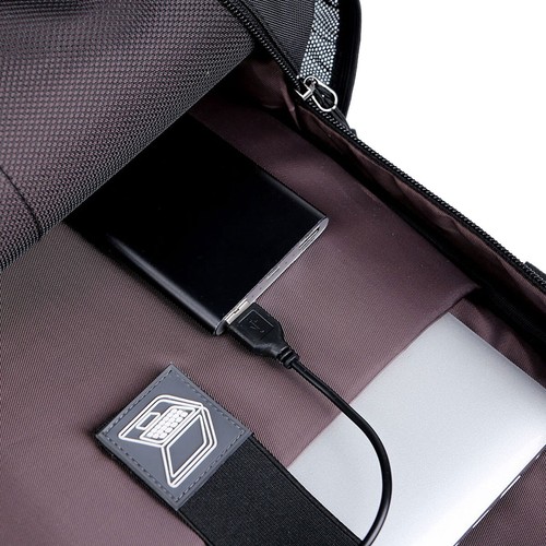 Black Laptop Backpack USB Charging Port Business School Large Capacity BookBag - Picture 11 of 14