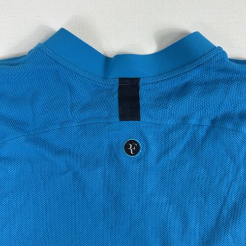 Nike Roger Federer RF Nike Tennis Henley Shirt 826885-413 2016 Mens 2XL Blue - Picture 3 of 8