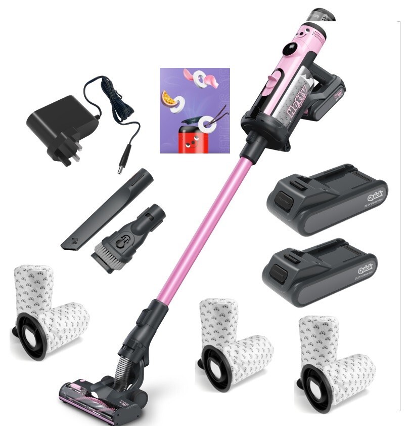 Hetty schnell kabelloser Vakuumstick rosa Industriemodell enthält 2 Akku - Bild 17 von 24