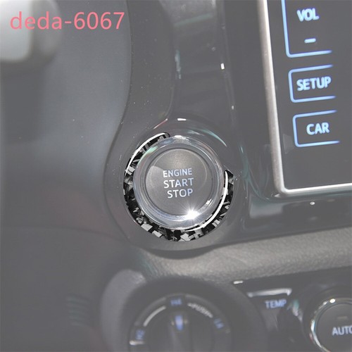 Forged Carbon Fiber Engine Start Stop Button Cover For T@yota Hilux Revo 2015-21 - Picture 5 of 11