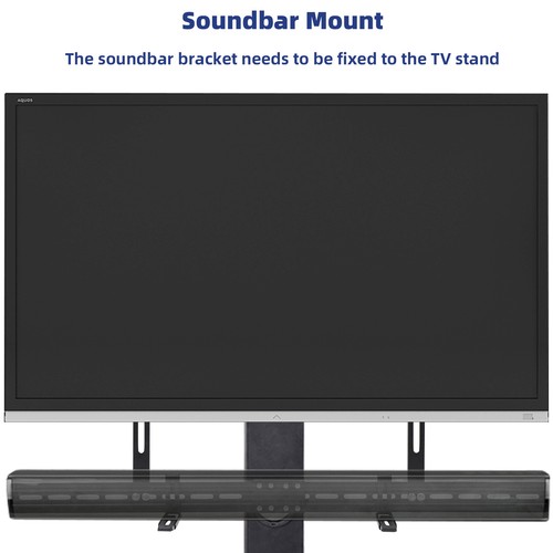 Soporte de barra de sonido de TV ajustable de acero grueso para barra de sonido con/sin orificio - Imagen 4 de 11
