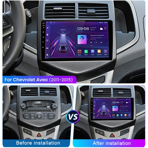 Para Chevrolet Aveo Sonic 2011-2015 Android 13 Coche GPS NAVEGACIÓN Radio Estéreo Carplay - Imagen 2 de 11