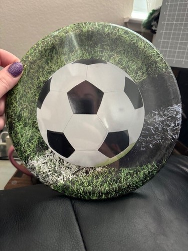 Sports Fanatic Soccer 8-3/4" Plates 8ct. Birthday Party Decorations Tableware - Picture 1 of 2