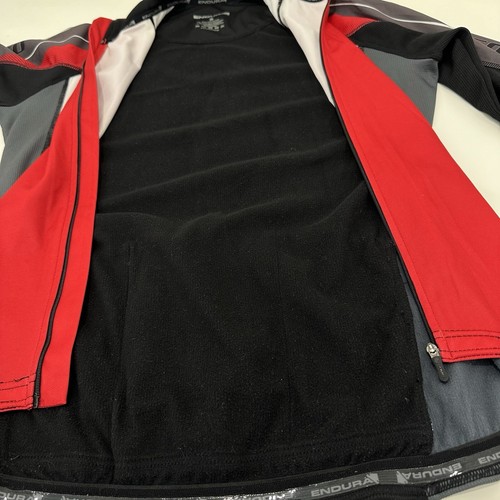 Endura Cycling Jacket Men S Black/Red Full Zip FS260 - Picture 9 of 9