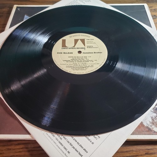 Don McLean Homeless Brother LP 1974 UA Records UA-LA315-G - Imagen 16 de 18