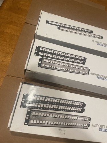 COMCABLES (1) 24 (2) 48 PORT UNLOADER PATCH PANEL W/ WIRE MG PP-K48-FM-SH-C - Picture 6 of 6