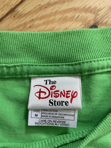 Vintage Disney Store Winnie The Pooh T-Shirt Men’s Medium Green Pocket 90s - Picture 8 of 11