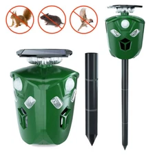 Garden Yard Solar Ultrasonic Animal Repellent for Pest Skunk Deer Raccoon Sensor