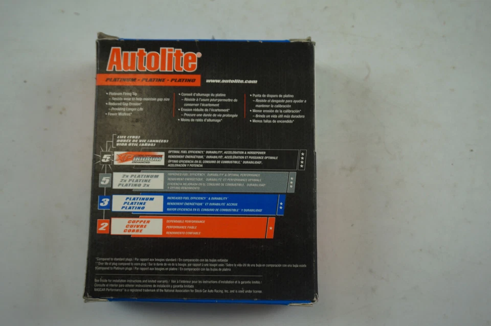 Bujía Auto Lite Platinum AP5144 Paquete de 4 NOS Foto 4 de 4