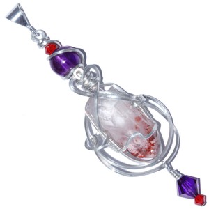 Harlequin-Fire-Quartz-Crystal-Handmade-Pendant