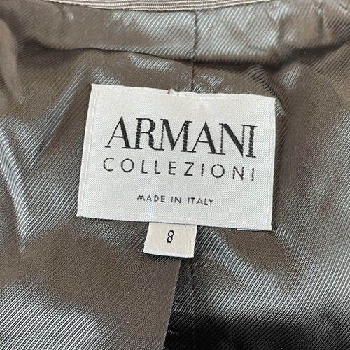 Armani Women’s Gray Button-Up Jacket With Pink Trim Accents Long Sleeves Sz 8 - Picture 7 of 9