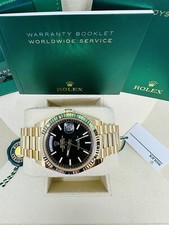 Rolex Day- Date President 40MM Yellow Gold Black Motif Dial 228238 Complete Set 12