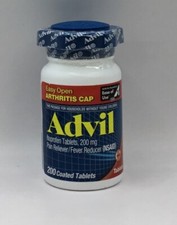 Advil Pain Reliever Fever Reducer 200 Coated Tablets Exp 6/26