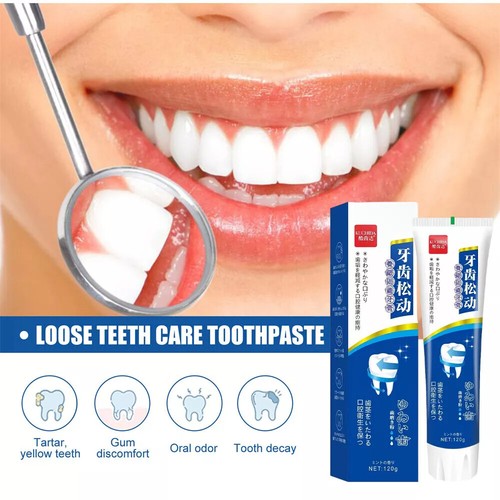 Pasta de dientes reparación dientes sueltos cuidado aliento fresco gingivitis caries prevención❥ - Imagen 11 de 14