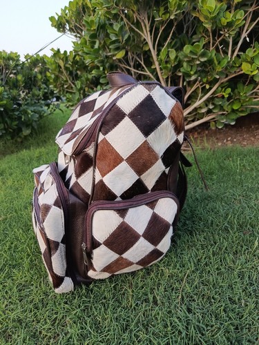 Vintage Cowhide Leather Backpack– Handmade Travel Rucksack with Multiple Pocket - Picture 7 of 10