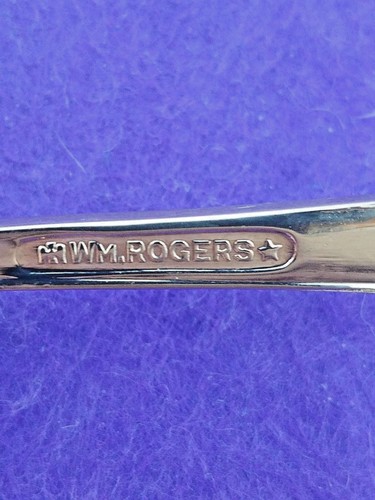 Vtg Wm Rogers Souvenir Spoon Porcelain Lady Slipper Top Goldtone Retro Collector - Imagen 6 de 7
