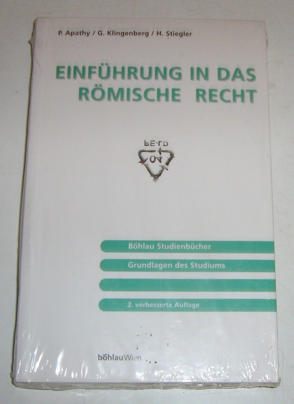 Thumbnail - G. Klingenberg / H. Stiegler / P. Apathy - Einführung In Das Römische