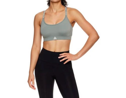 Damen Vintage Moss Reebok Low Impact Lieblings BH mit abnehmbaren Cups Gr. S - Bild 1 von 4