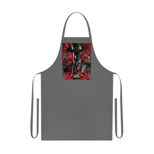 Still Black Cotton Apron #SB9 - Picture 4 of 13