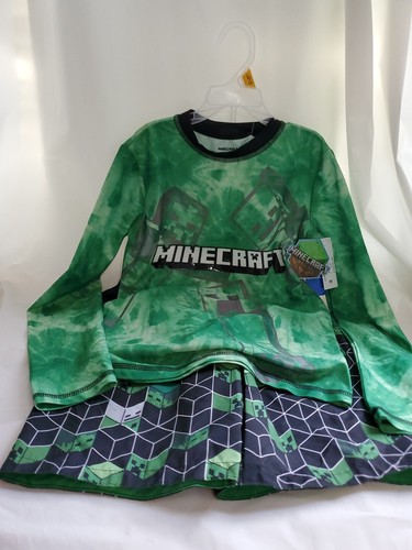 Minecraft Boy's 2-Piece Long Sleeve Rash Guard & Swim Short Set Size 10/12 - Picture 15 of 18