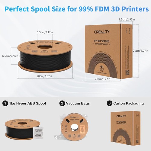 Creality Hyper ABS Filament Hohe Geschwindigkeit 3D Drucker filament 1,75MM 1KG - Bild 7 von 42