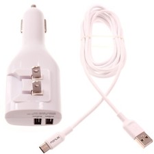 6ft Micro USB Cable 2-in-1 Car Home Charger Long Cord Travel for Cell Phones