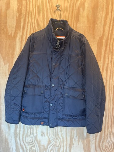 Herren Barbour Greatcoat Bowfell Steppjacke Blau Navy Größe L Lesen