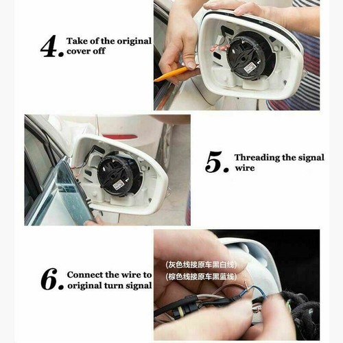 Car Turn Indicator Lights Side View Mirror Glass&Base Heated For Buick Encore - Picture 8 of 9