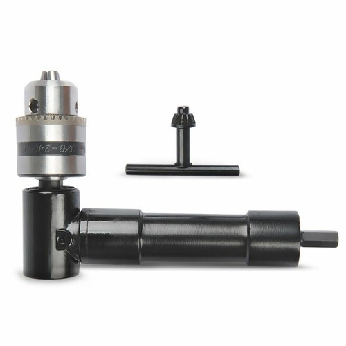 Cordless Right Angle Drill 90° Attachment Adapter Handle Chuck 3/8" Keyed Chuck - Picture 4 of 8