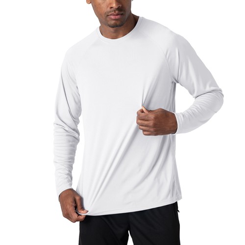 Mens Anti-UV Skin Protection T-shirt Sun Block Workout Hiking Fishing Shirt Tops - Picture 8 of 86