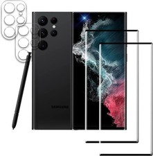 2x Protector de pantalla de privacidad de vidrio para Samsung Galaxy S23 Ultra