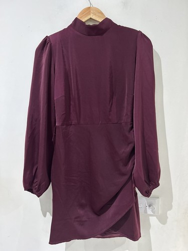 Fresh Soul Size 8 Purple Long Sleeve Dress No Belt - Picture 3 of 9