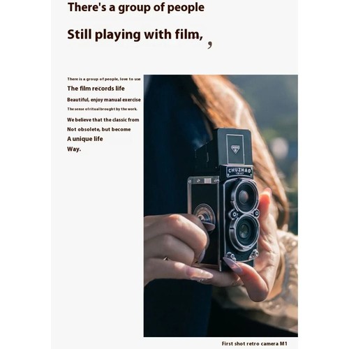 Portable Camera Recording Retro Digital Camera New CCD Dual Reflex Camera - Picture 3 of 12