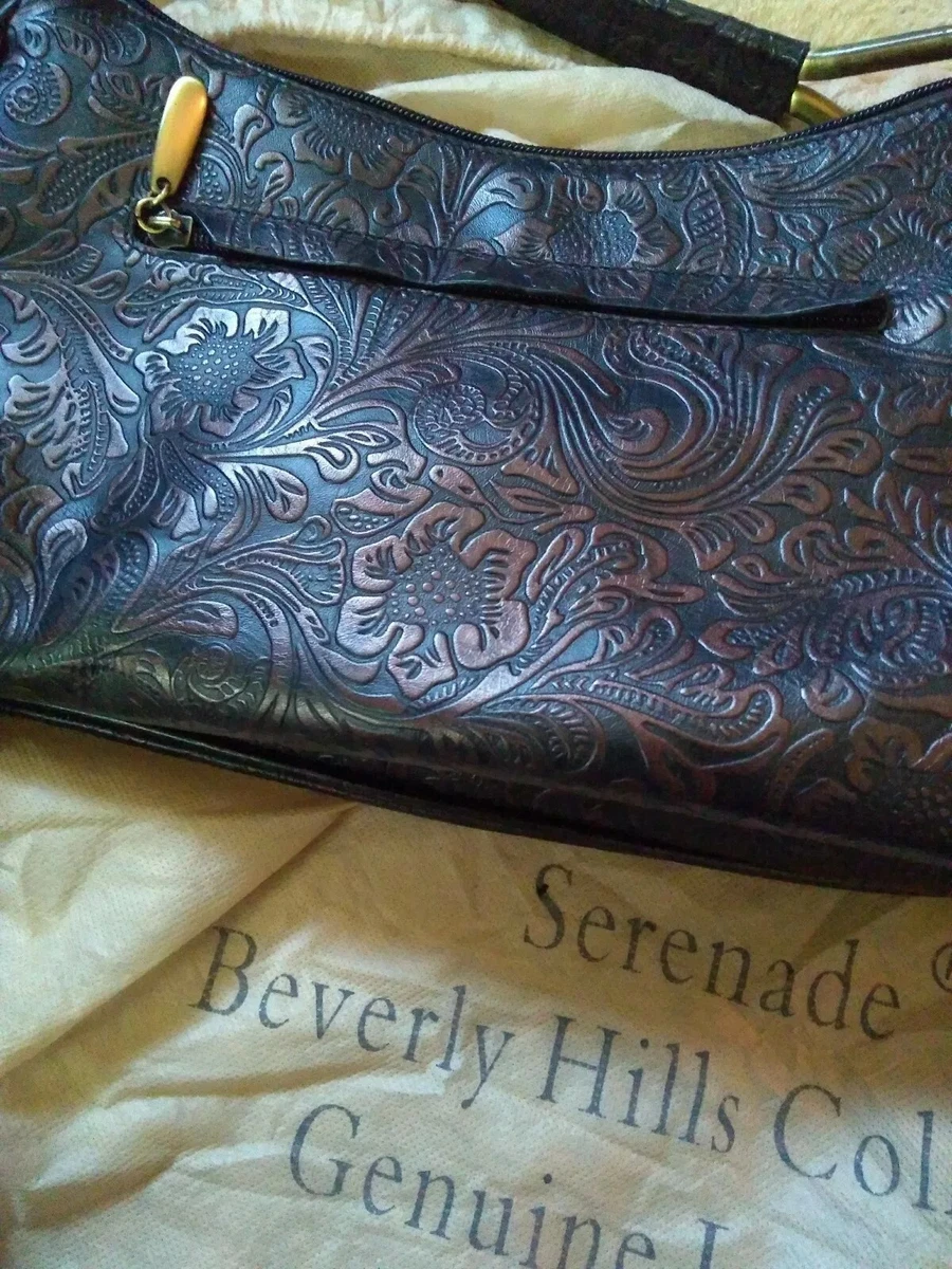 SERENADE BEVERLY HILLS COLLECTION Bag Black Textured Genuine Leather Dust Cover