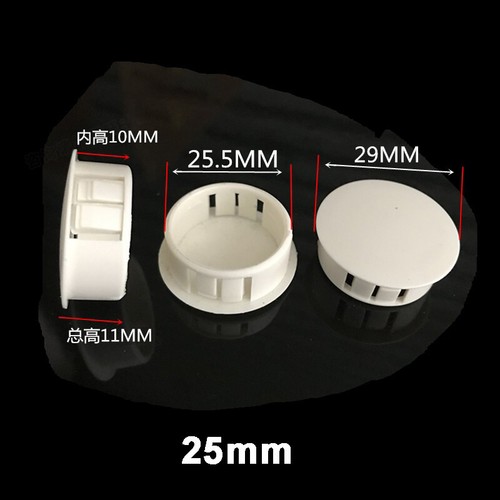 Tappi estremità di copertura in plastica rotonda inserti tubo nero spina bung 5 mm - 50 mm - Foto 43 di 52
