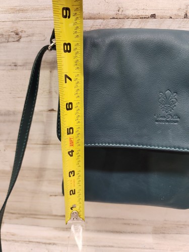 Vera Pelle Women's Green Leather Crossbody Hand Bag Made in Italy Purse - Picture 3 of 9