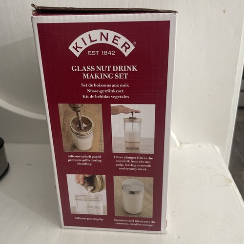 Kilner glass nut drink making set 17 fluid ounces kitchen Gift - Picture 2 of 7