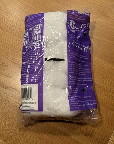 Spider Cob Web Super Stretch Halloween Decor- Fun World -16ft / 200 Sq Ft - NEW! - Picture 4 of 7