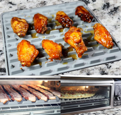 Silicone Roasting Mat and Silicone Baking Mat Combo for Air Fryer Oven - Set of - Picture 6 of 12