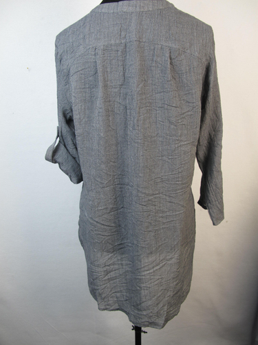 LUSH Womens Tunic Top Size M Gray V-Neck Casual Blouse Lightweight T-60 - Picture 6 of 10