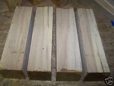 FOUR (4) HICKORY TURNING BLANKS LATHE WOOD BLOCKS LUMBER LATHE 3" X 3" X 12"