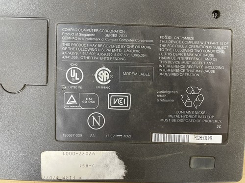 VINTAGE COMPAQ CONTURA AERO MINI NOTEBOOK, INTEL 486SL 25MHz, 4MB RAM, 120MB HDD - Bild 9 von 9