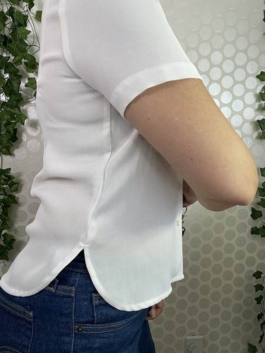 Rena Rowan essentials women's white Basic short sleeve shirt Size 4. - Picture 7 of 21