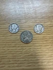 Lot Of 2 Mercury Dimes And One Silver War Nickel