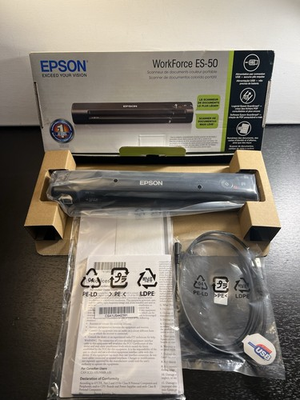 #ad Epson ES 50 WorkForce Portable Document Scanner Black Open Box $79.99