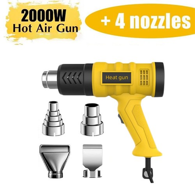 #ad Electric Heat Gun 2000W Hot Air Gun Stepless Temperature Heater 4 Nozzles Tool $18.59
