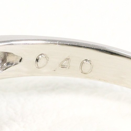 Jewelry Platinum 900 ring 12 Japan size Ruby 0.40 Diamond Free shipping Used - Picture 6 of 7