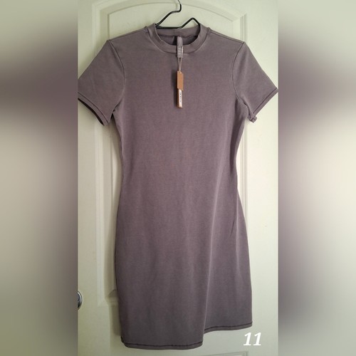 Skims Outdoor Mock Neck Zink Minikleid Strech Gr. L neutral Boho formell - Bild 1 von 10